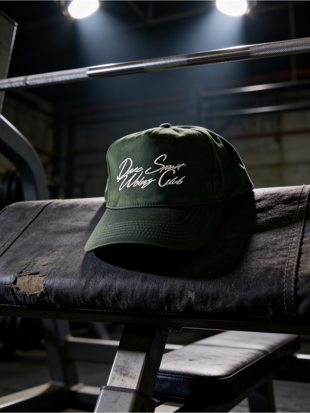 Darc Sport ‘Wolves Club’ Olive Green Script Hat One size , SnapBack